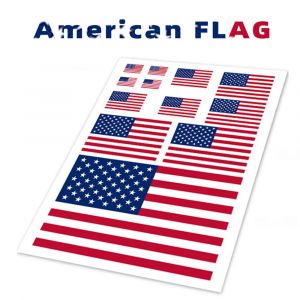 Autocollant personnalisé drapeau du pays américain, autocollants de décoration pour porte latérale