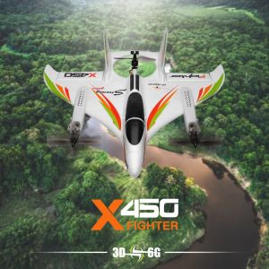 Avion RC Wltoys XKS X450 2.4G télécommande 3D 6G 6CH aile fixe LED décollage Vertical avion RC RTF