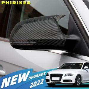 Couvercle latéral noir brillant pour rétroviseur ABS, 2 pièces, capuchon B8 pour Audi A3 8P A4 A5