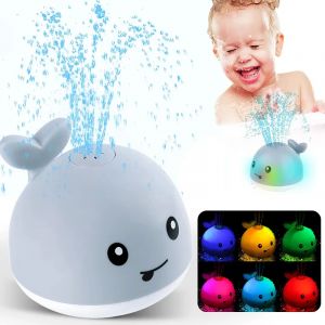 Jouets de bain lumineux pour bébé, arroseur automatique, baleine, jouets de baignoire pour enfants,