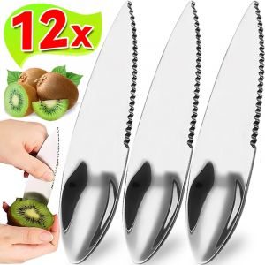 Éplucheur de Kiwi en acier inoxydable, cuillère à creuser l'avocat, coupe-fruits, couteau à éplucher