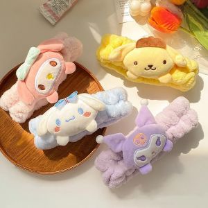 Sanrio Kawaii bandeau en peluche cannelle ma m&eacute;lodie Kuromi Purin maquillage lavage anneau de