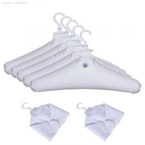 Cintre gonflable pliable et créatif, support de rangement pour vêtements rotatif sans Trace, 5
