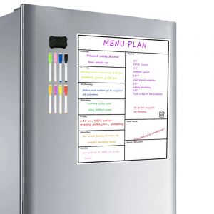 Tableau d'Immatriculation Hebdomadaire Magnétique Effaçable à Sec, Réfrigérateur Hebdomadaire,