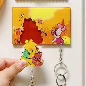 Porte-clés Disney Mickey Mouse Up Winnie l'ourson, pendentif Anti-perte, décoration de maison,