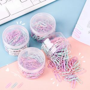 Nouveau 1 boîte pince à papier colorée 160 pièces Clips métalliques pince mémo signets papeterie