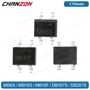 Redresseur de pont &agrave; diodes SMD MB6S MB10S MB10F DB107S DB207S MBS MBF 0,5a 1A 2A 600V 1000V MB 6S