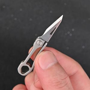 Mini couteau pliant tranchant pour l'extérieur, porte-clés Edc, pendentif, déballage, outil Express,