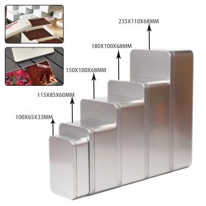 Mini bo&icirc;te en fer blanc Regina, &eacute;pingle &agrave; cheveux en m&eacute;tal, bo&icirc;te rectangulaire en fer, petit