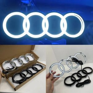 Enquêter de calandre LED dynamique avec logo à 4 anneaux, noir et argent, Audi A3A4A5A6A7A8S3 S4 S5