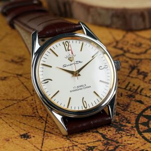 Véritable Shanghai montre mécanique remontage manuel 17 diamant rétro mode étanche montre pour