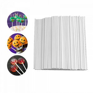 B&acirc;tonnets de sucettes en papier solide &eacute;cologique, 100 pi&egrave;ces, b&acirc;tons &agrave; ventouse Pop pour chocolat,