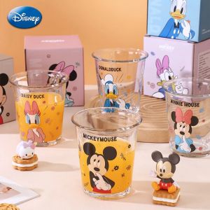 Disney Mickey Minnie Mouse tasses en verre dessin animé Figure ourson marguerite enfants tasse d'eau