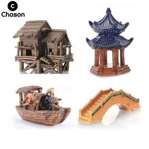 Pont de bateau Miniature pour Aquarium, paysage, bonsa&iuml;, rocaille, accessoire de d&eacute;coration, jardin