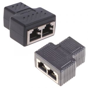 Adaptateur connecteur s&eacute;parateur RJ45, 1 &agrave; 2 voies, coupleur s&eacute;parateur Ethernet, prise pour jeu,