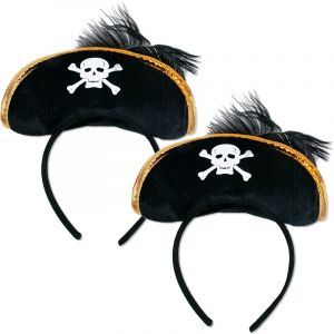 Chapeau de crâne de fête de Pirate, bandeau, casquette de capitaine pour enfants, accessoires de