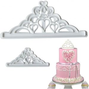 Moule à gâteau couronne en plastique, outils de décoration, accessoires de cuisson, Fondants au