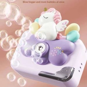 Jouets de pistolet &agrave; bulles pour enfants, astronaute portatif suspendu au cou, licorne, requin dent&eacute;