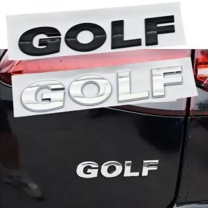 VW 3D ABS Chrome noir Logo GOLF emblème lettres autocollant voiture coffre arrière Badge pour