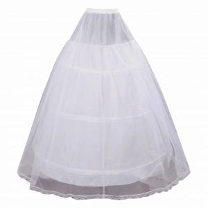 Jupon Crinoline à 3 cerceaux pour femmes, sous la robe, longue, demi-slip, sous-jupe pour robes de