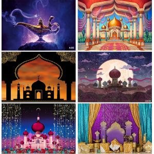 Tapis magique princesse Jasmine Aladdin Disney, lampe, arrière-plan de mariage, décoration de fête