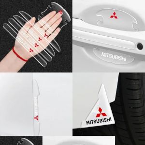 Film autocollant de Protection d'angle de porte pour poignée de porte de voiture, 4 pièces, pour
