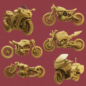 Diorama Mini Butter Street Scene, Figurine de moto, Impression 3D, Accessoires de photographie