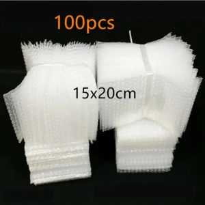 100 pi&egrave;ces 15x20cm enveloppe d'emballage en plastique blanc emballage PE clair antichoc sac
