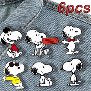 Snoopy &ndash; &eacute;pingle &agrave; revers de dessin anim&eacute;, mignon, &eacute;pingles en &eacute;mail, sac &agrave; dos, broche, Badges de