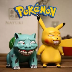 TOMY Pokemon drôle drôle Freak Pikachu Bulbasaur Charmander écureuil PVC Anime figurine modèle