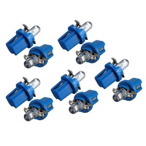 10x LED AMPOULE M&Egrave;TRE Dspatule B8-5D T5 lampe avec support Bleu Tuning auto voiture lumi&egrave;re