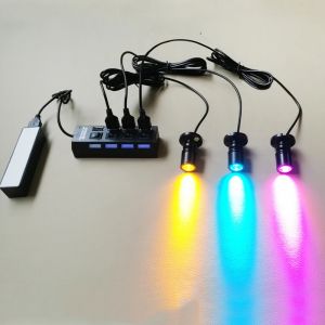Projecteur Led USB 3W DC5V, pour armoire à bijoux, vitrine, comptoir, monté en Surface, plafond,