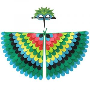 Costume de Cosplay pour enfants, spectacle sur scène, hibou, ailes de paon, Cape en feutre d'oiseau