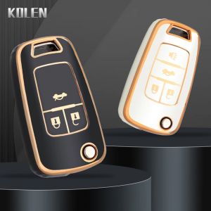 Coque de protection pour clé de voiture en TPU, pour Chevrolet Cruze Aveo Trax Sail Malibu Captiva