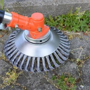 6 pouces fil d'acier roue brosse disque mauvaises herbes débroussailleuse tête jardin mauvaises