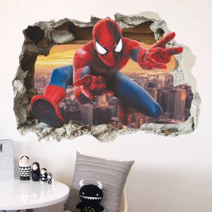 Spiderman Super héros Stickers muraux pour chambre d'enfants décoration maison chambre PVC décor