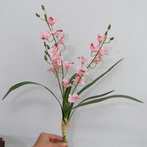 Fleurs artificielles d'orchidée de vanille Freesia pour la décoration de la maison, décor de vase de
