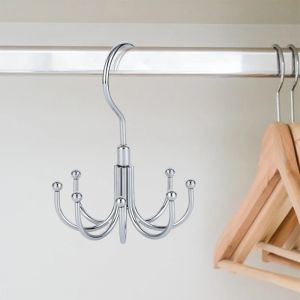 Cintre multi-usages rotatif &agrave; 360 degr&eacute;s pour v&ecirc;tements en m&eacute;tal, 8 crochets &agrave; griffes, organisateur