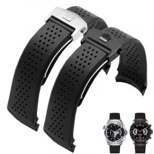 Bracelet de montre pour TAG HEUER GRAND CARRERA AQUARACER Bracelet en Silicone souple 22mm 24mm