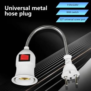 Lampe frontale pivotante à prise directe, bouche E27, grand support de lampe à vis, type tuyau