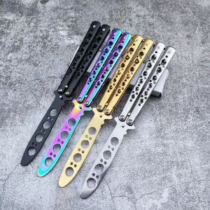 Couteau papillon pliant Portable CSGO Balisong formateur couteau papillon en acier inoxydable non