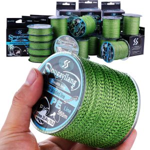 Sougayilang 150m 350m PE tressé ligne de pêche 4 brins tacheté Multi - soie ligne de pêche super