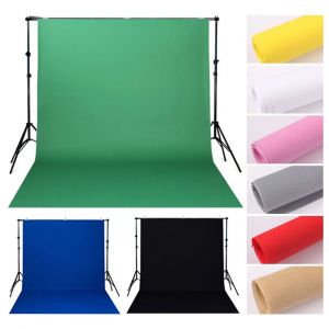 Tissu de fond pour photographie, lisse, vert, blanc, noir, pur coton, écran Chromakey, Studio Photo,