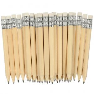 Mini crayons de 10cm en bois, 35 pièces, pour étudiant, maire, demi-crayons, étui de calcul,