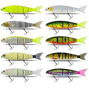 Leurre de pêche appât de natation articulé flottant coulant Balam 245mm 5 couleurs géant dur Section