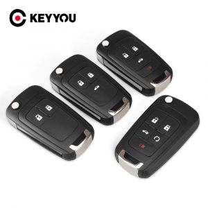 KEYYOU – coque de clé télécommande pliable pour voiture, pour Chevrolet Cruze Epica Lova Camaro