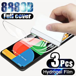 3 pi&egrave;ces Film Hydrogel pour Google Pixel 7 6 5 4 3 2 1 protecteur d'&eacute;cran pour Google Pixel 7a 6a 5a