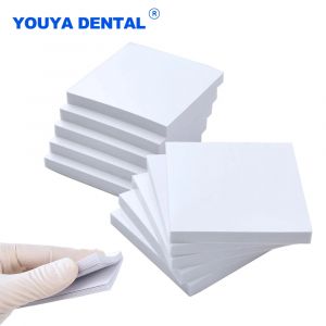 Papier de mélange dentaire jetable, 50 feuilles, papier de ciment blanc épais, pour prothèses