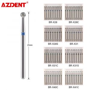 AZDENT-Fraise diamantée dentaire, boule de type XL FG, forme ronde, 1.6mm, pièce à main à grande