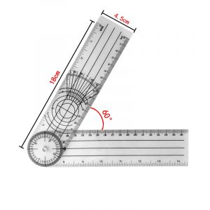 0-140mm 360 degrés goniomètre Angle médical Angle de la colonne vertébrale règle inclinomètre règle